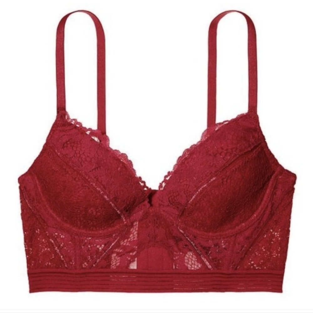 Victoria's secret red lace bra 34b
